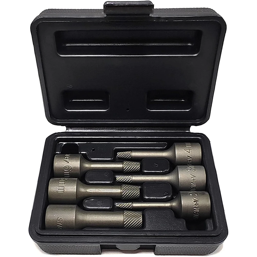 

6PCS 3/8" Drive Impact Wedge Proof Extractor Set Bolt Extractor Removal Tool for Broken Removing Nuts Bolts Screw