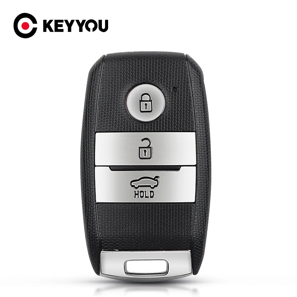 KEYYOU 3 Buttons Smart Remote Car Key Shell Cover For Kia Picanto Optima Sorento Sportage Uncut Blade Replacement