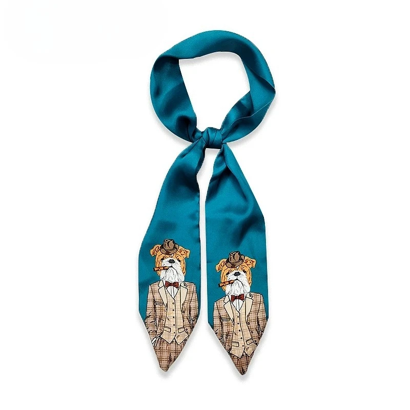 

2021, новый маленький узкий шарф с животными, весна и осень, лето, прекрасный шарф, шарфы, Джокер, лента на запястье, пояс с длинной сумкой