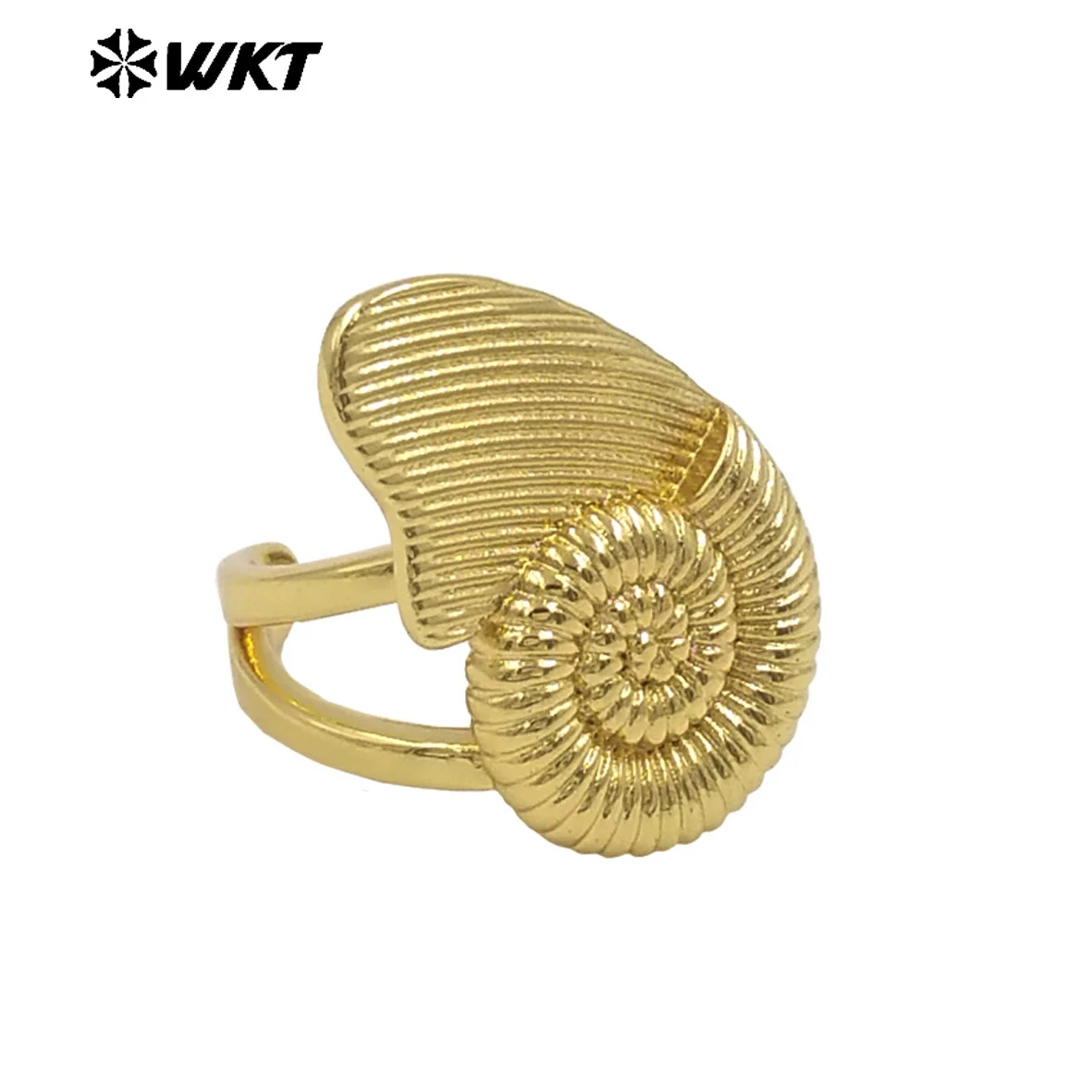 WT-R549 New Arrival Snail Shape Advanced Sense Hot Style Ring With 18k Real Gold Plated For Women Daily Perfect Decoration