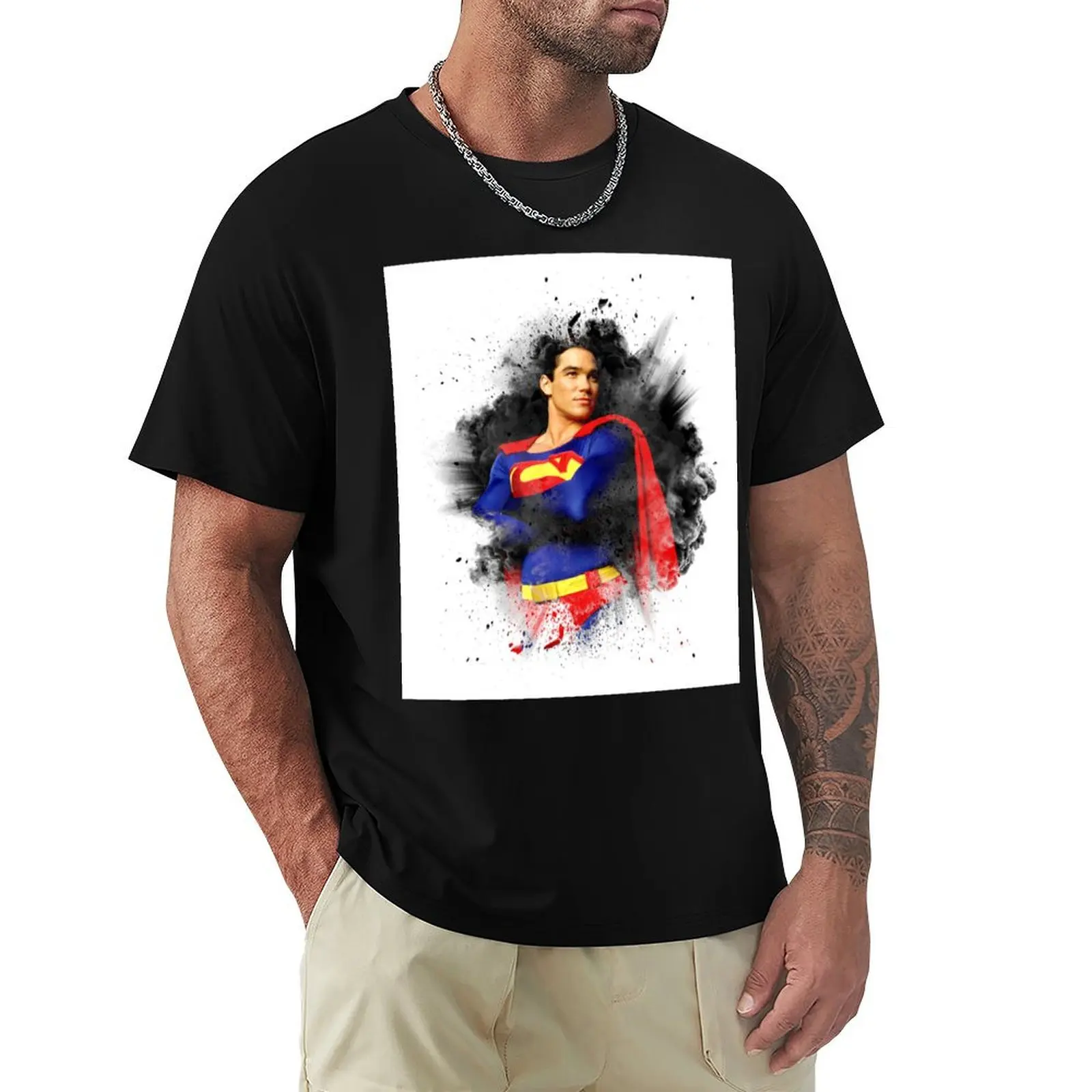 Dean Cain T-Shirt All Match Basic Short Sleeve Top