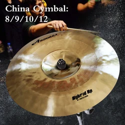 Arborea China Cymbal-Hybrid Ap Series 8/9/10/12 Inch Handmade Traspy Sound For Drumset Use Percussion Musical Instrument