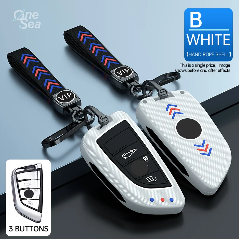 

For BMW X1 X3 X5 X6 X7 G20 G30 G01 G02 G05 G11 G32 1 3 5 7 Series ABS silicone Car Remote Key Case Cover Shell Accessories