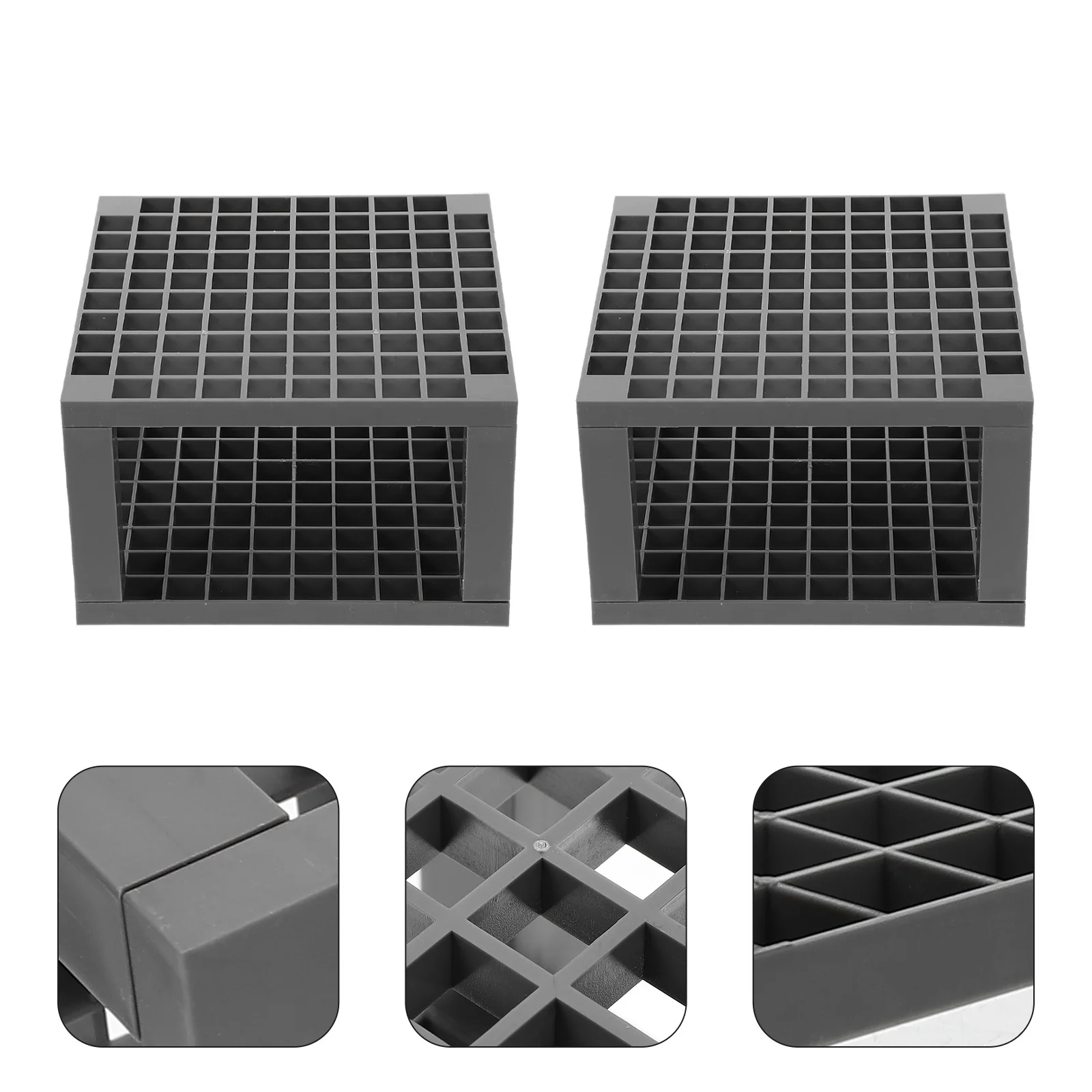 

2Pcs Paintbrush Stand Multi-Holes Brush Holder Large Capacity Desktop Storage Organizer Makeup Pencil Pen Rack Square Detachable
