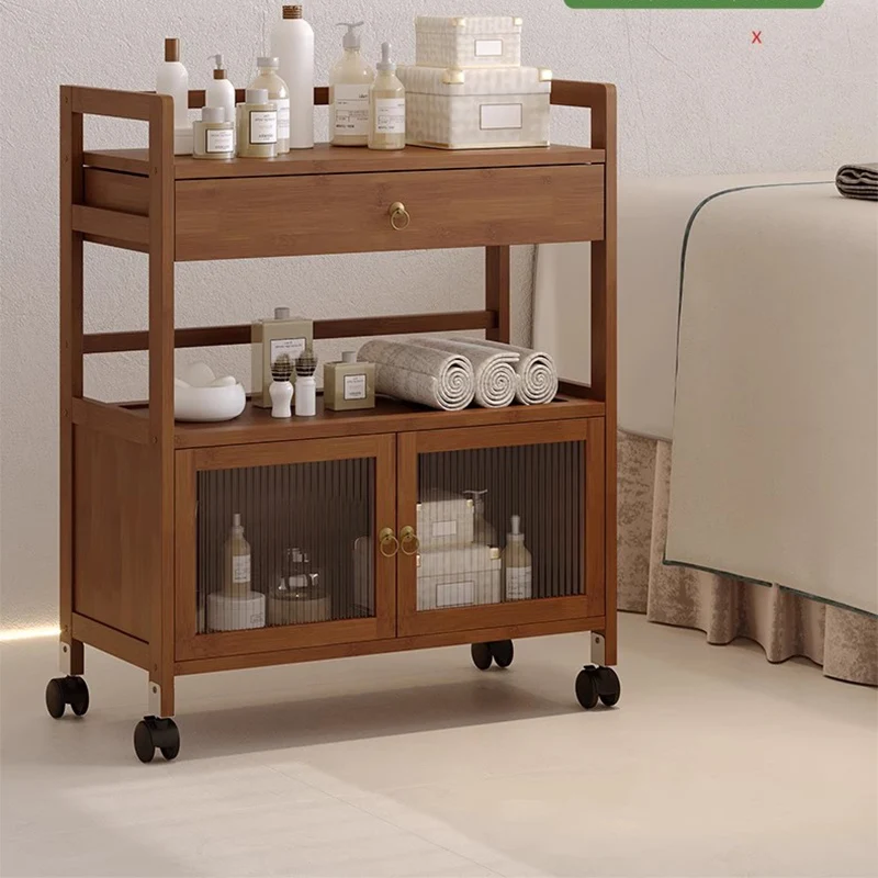 Carrito auxiliar de Spa, muebles de peluquería para salón de belleza, bandeja de peluquería de recepción, limpieza profesional de Hotel