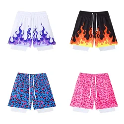 American Fake Two Basketball Shorts Loose Anti-light Men Women Ball Pants Summer Quasi-training Running Sports Five-point Pants