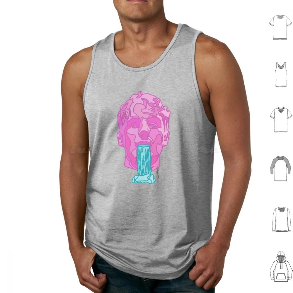 Glass Animals Soda Waterfalls ( Head Only ) Tank Tops Vest Sleeveless Glass Animals Music Band Song Album Head 3d Minimal
