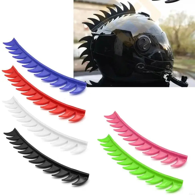 G2TA Helmet Sticker Dirt Reflective Rubber Bikers Motocross Mohawks Spikes for Dirt Pit Bike Motorbike ATV Scootor Punk