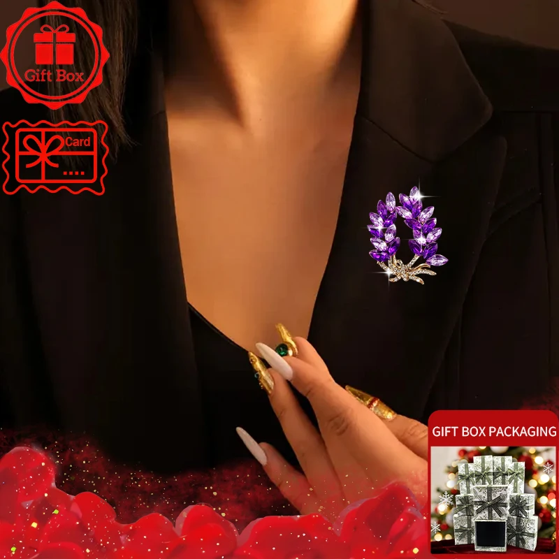 Flowers Brooch with gift box, 2026 new style, elegant and fashionable. Wearing at daily and holidays. Good gift choices.