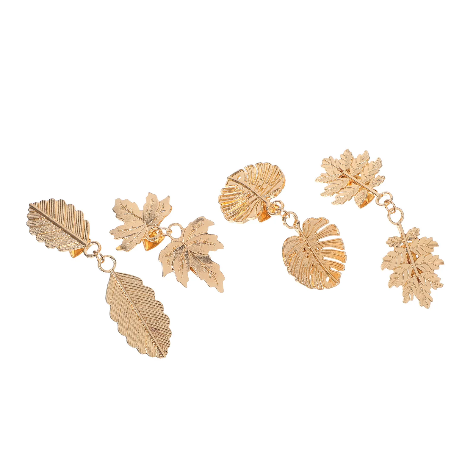 4 pezzi clip per maglione vintage per donna clip per colletto a foglia retrò in lega di zinco cardigan scialle spilla sciarpa elementi di fissaggio per abiti camicie