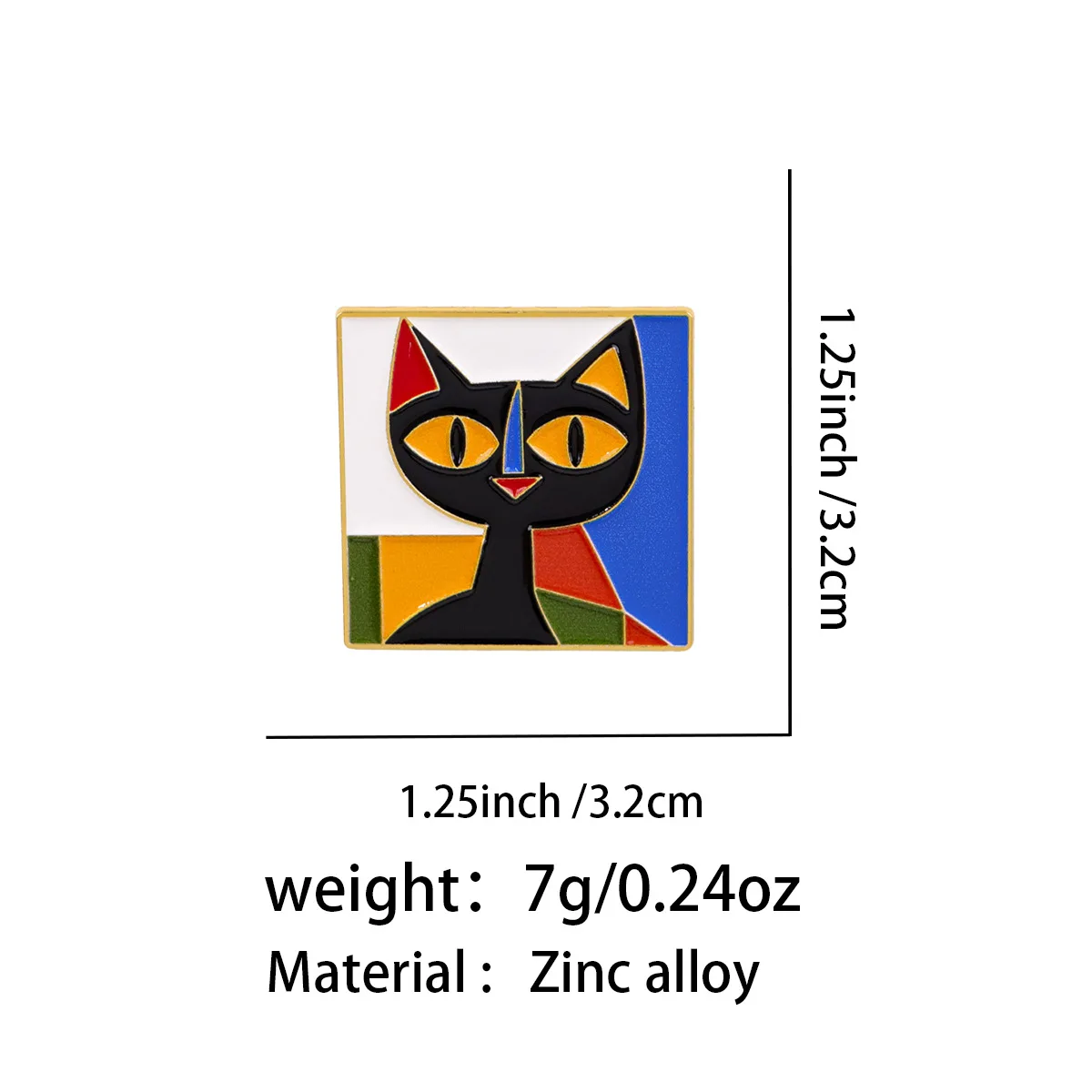 Enamel Pins Cat Art Abstract Painting Fashion Brooch Pines Lapel Pins Badge on Backpack Clothing DIY Accessories Fashion Jewelry