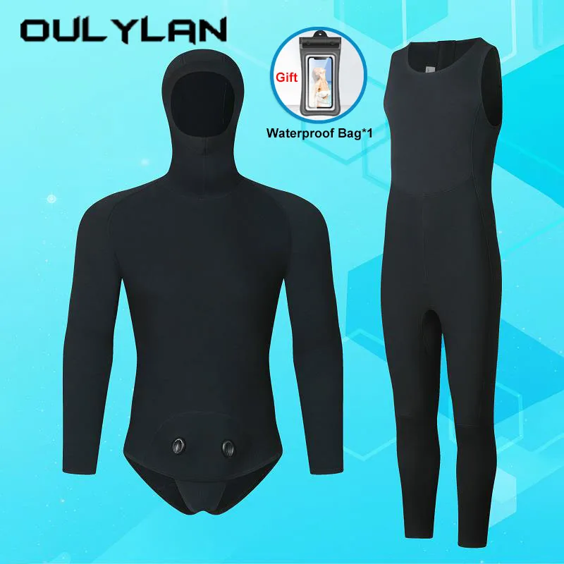 

Oulylan 3MM Men Neoprene Wetsuit Surf Pants Snorkeling Scuba Divingsuit Underwater Spearfishing Clothes Kitesurf Equipment