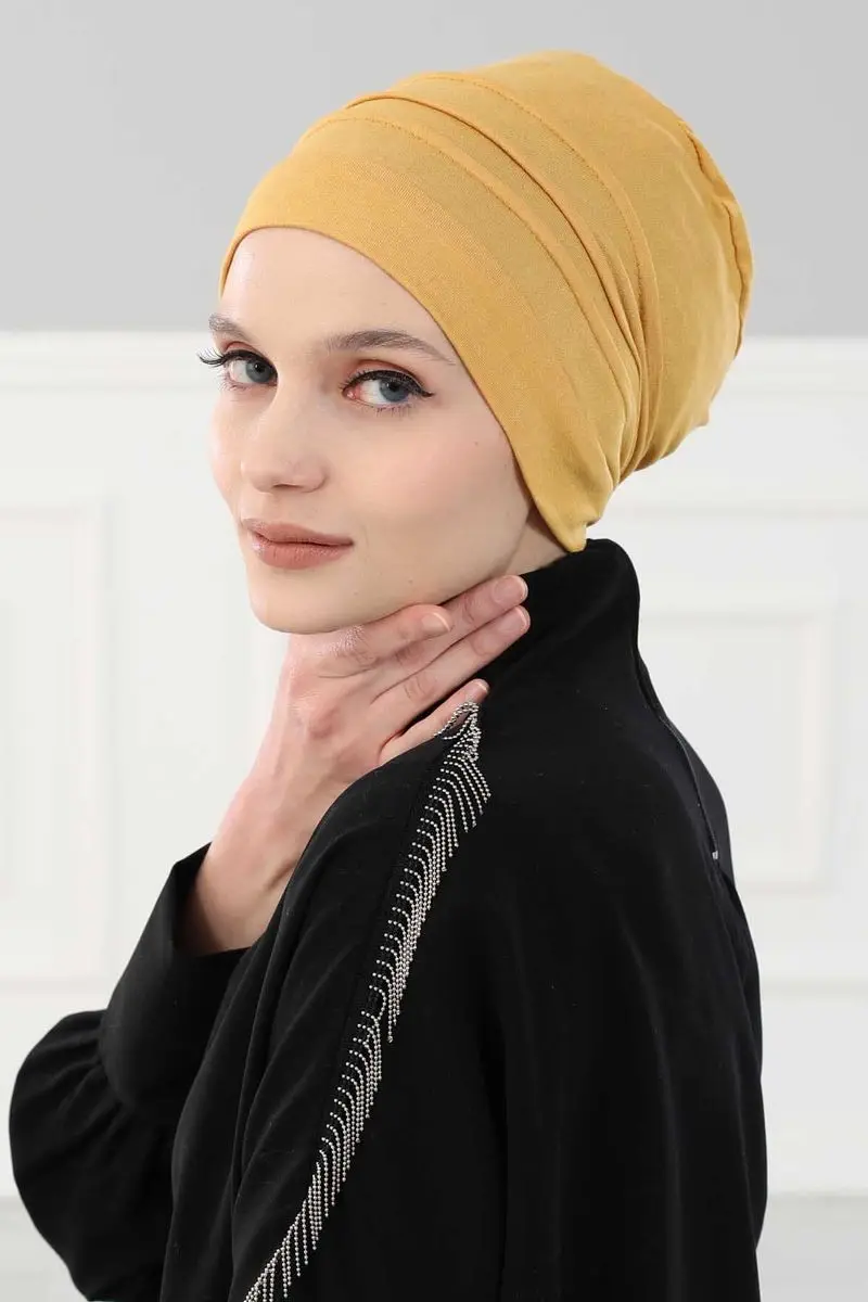 Baret Model Hijab Bone Mosterd