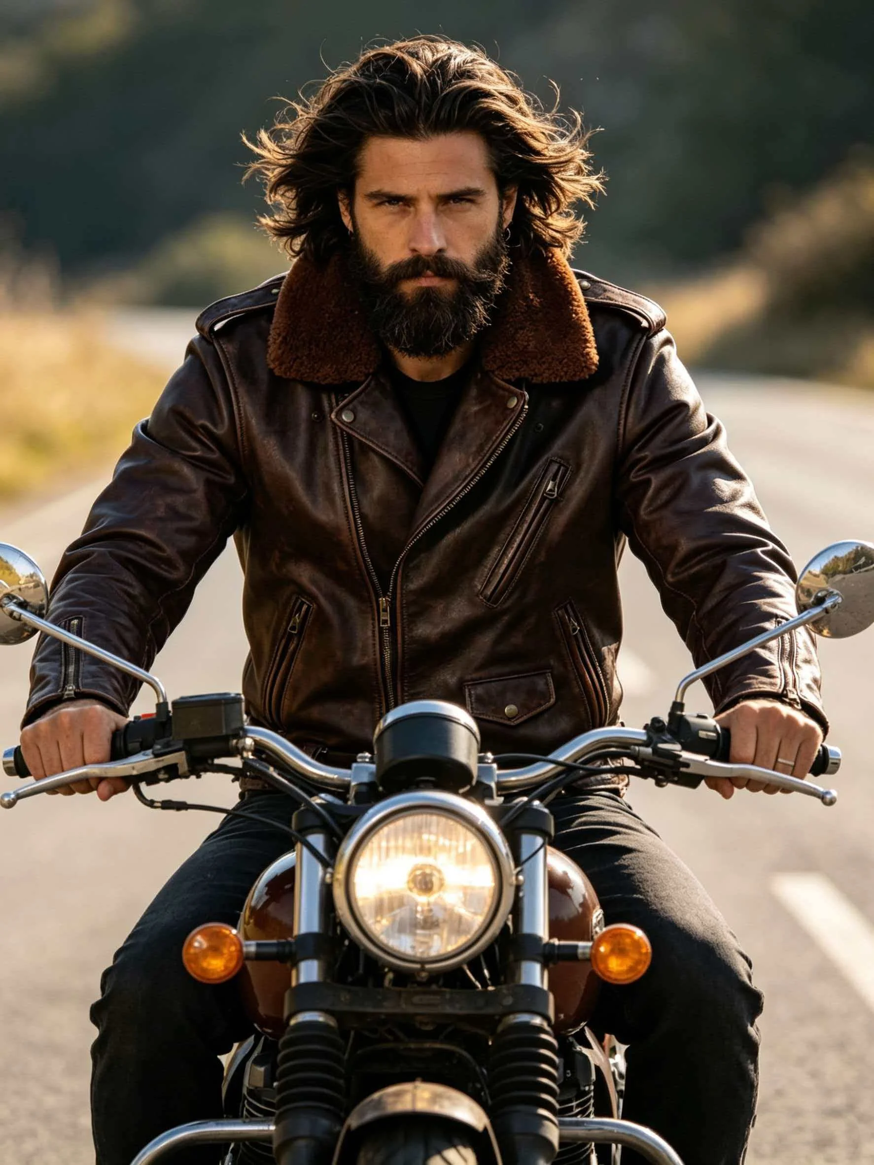 Red Brown Winter Leather Jacket Men Sports Style Plus Size 5XL Genuine Natural Thick Cowhide Wool Collar Diagonal Zipper Coat