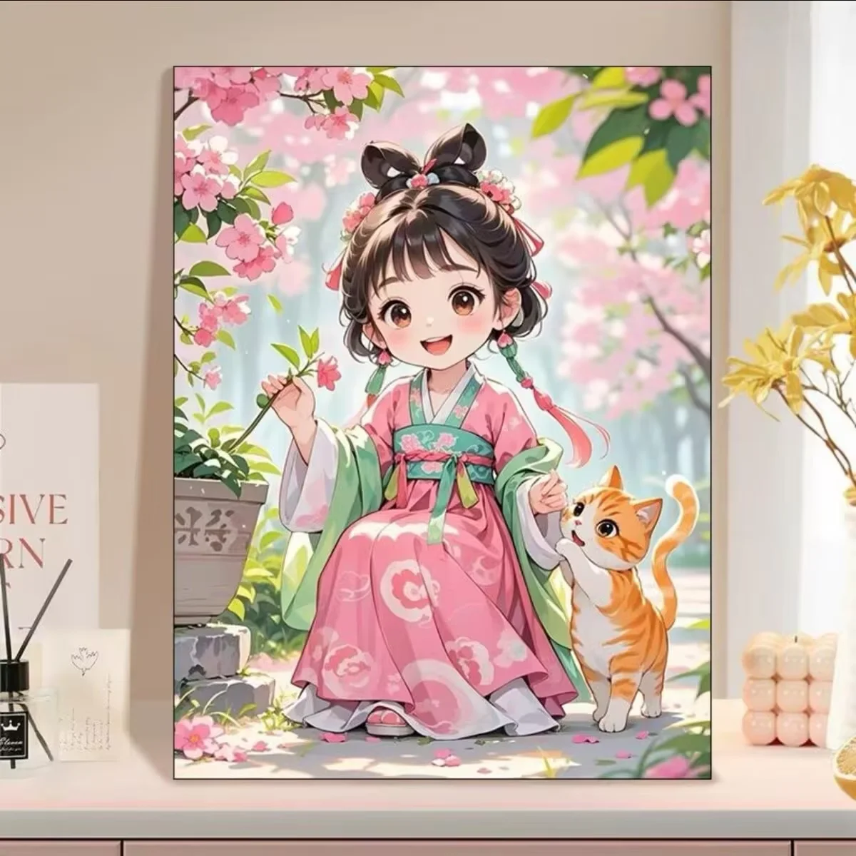 

Jigsaw Puzzles - Girl With Cat- Family Fun Puzzles Educational Toys Creative Gifts for Teenagers and Adults Home Decor