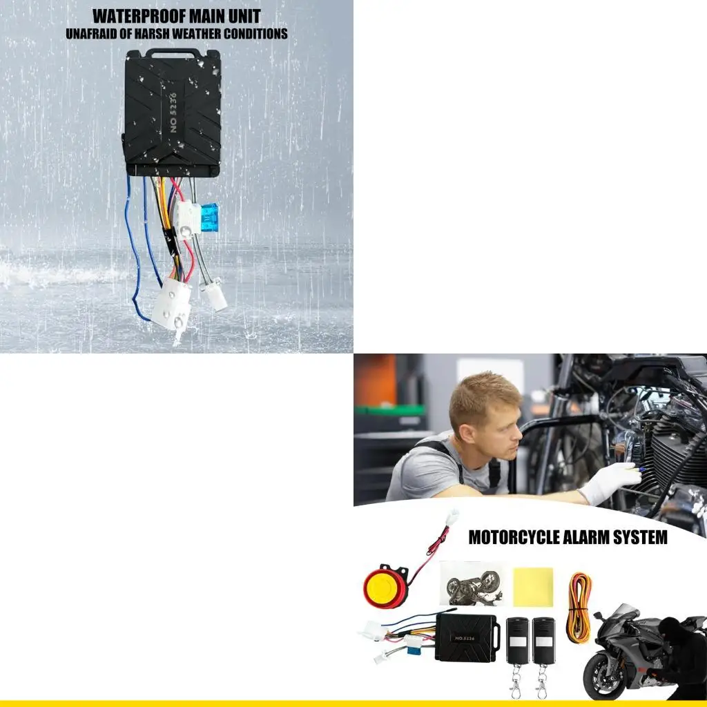 

SZCH Universal Waterproof Motorcycle Anti Theft Alarm Device With Remote Operation And Strong ABS Construction For Longevity