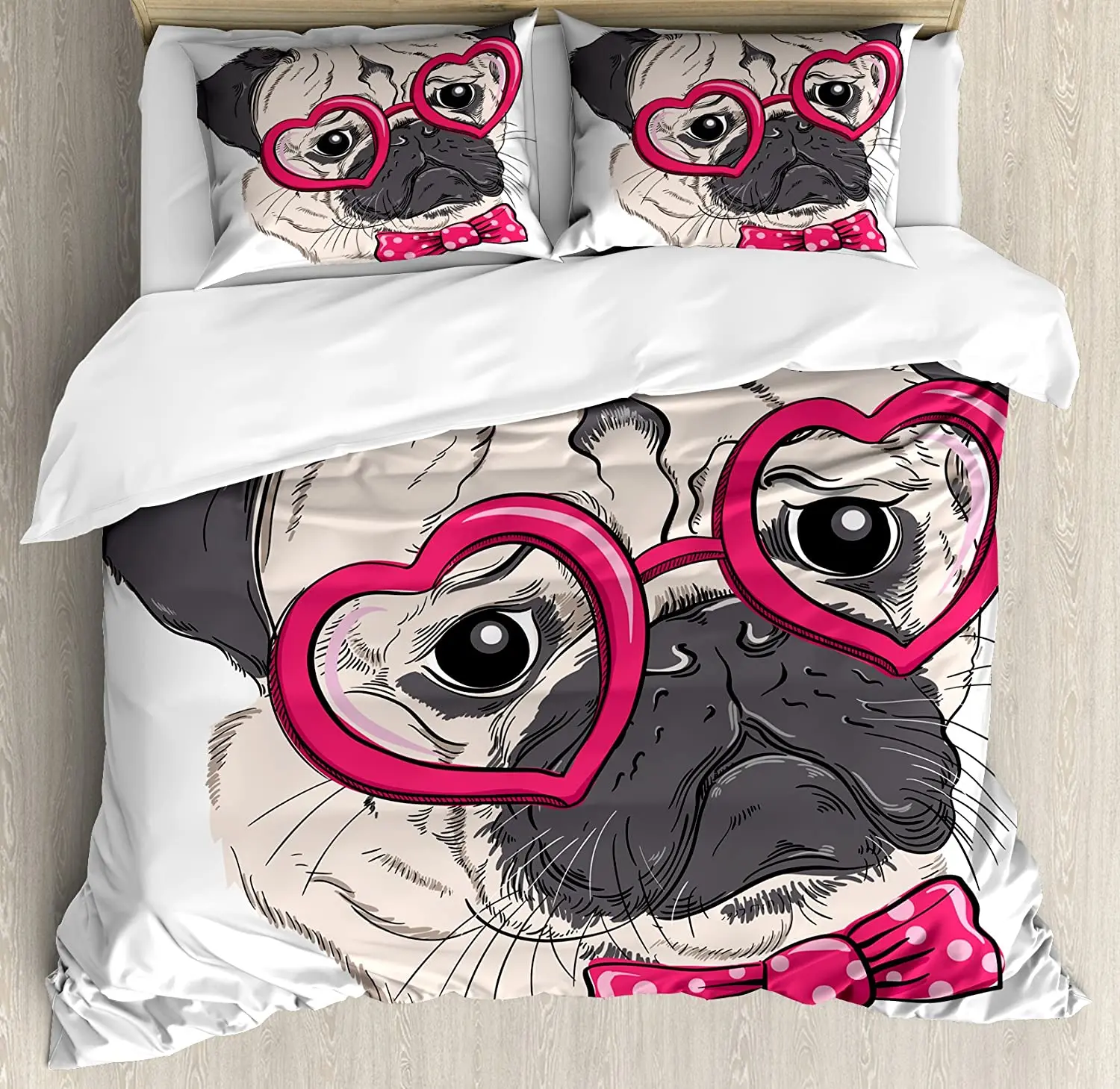 3 قطعة طقم سرير الكلب الصلصال الكرتون المنسوجات المنزلية غطاء لحاف كيس وسادة صبي طفل في سن المراهقة فتاة الفراش يغطي مجموعة