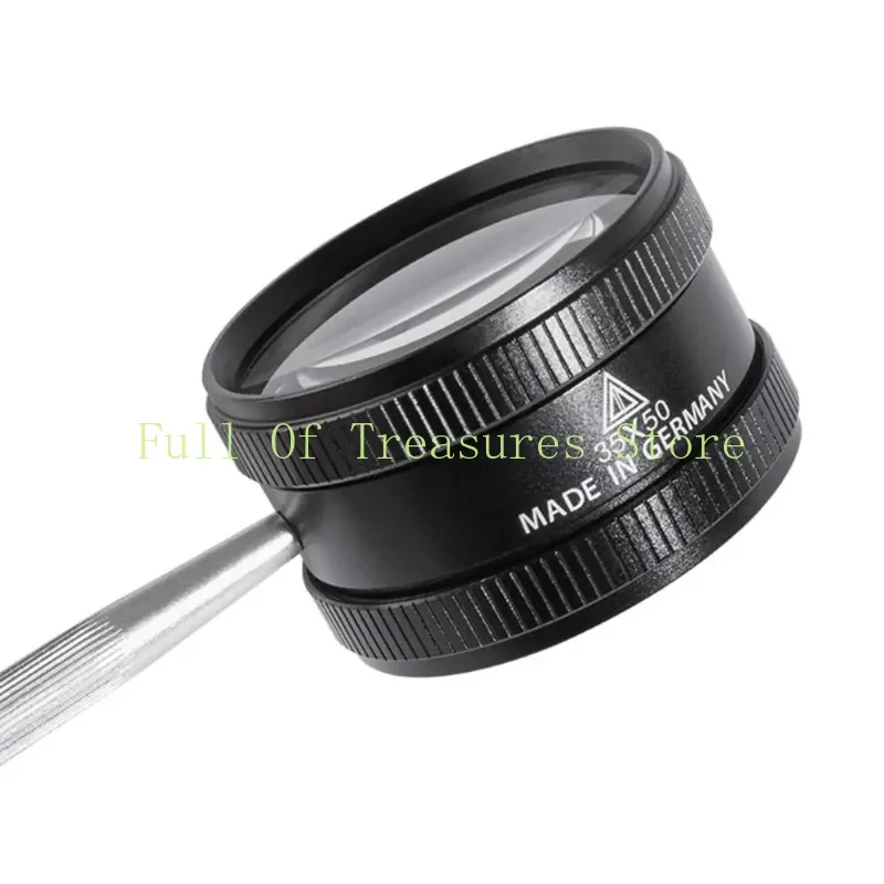 35X Handheld Magnifier Metal High Clarity Reading Magnifying Glass Portable Loupe Jewelry Magnifier for Seniors Reading