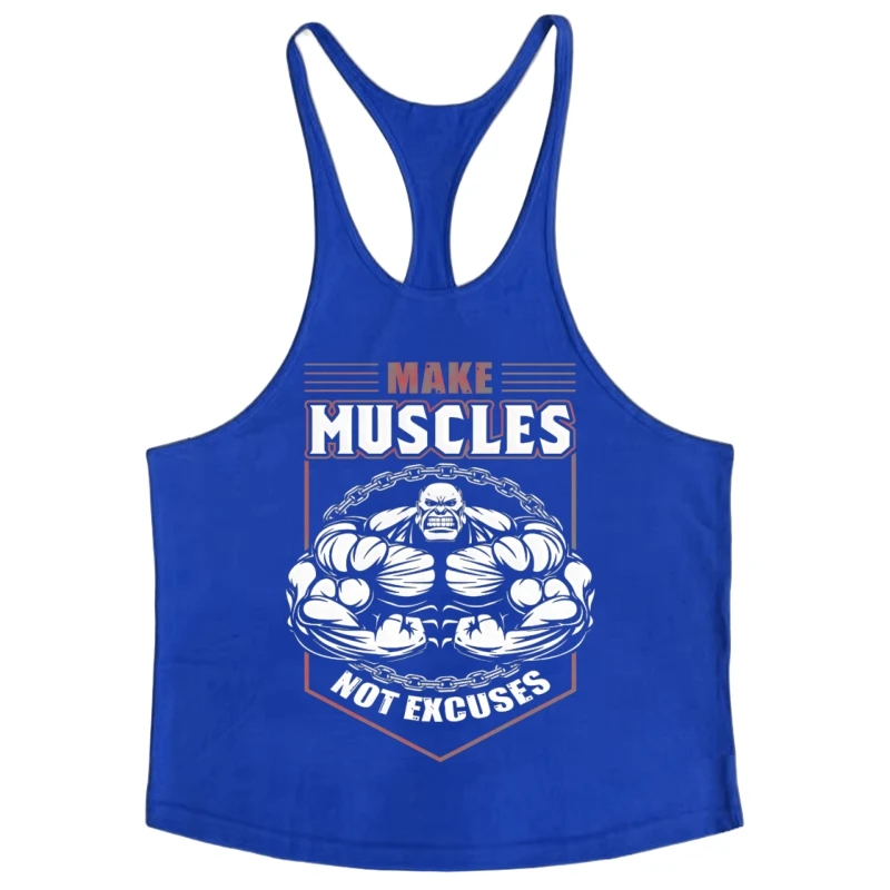 Slim Fit Men's Gym Fitness Tank Top, Cotton Sleeveless Quick-Dry Breathable, Bodybuilding Stringer Muscle Singlet for Workouts