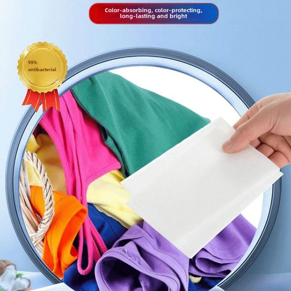 100/200PCS Color Absorbing Paper For Washing Machine Accessories Personal Care Cleaning Clothing Decolorizing Cloth Laundry Home