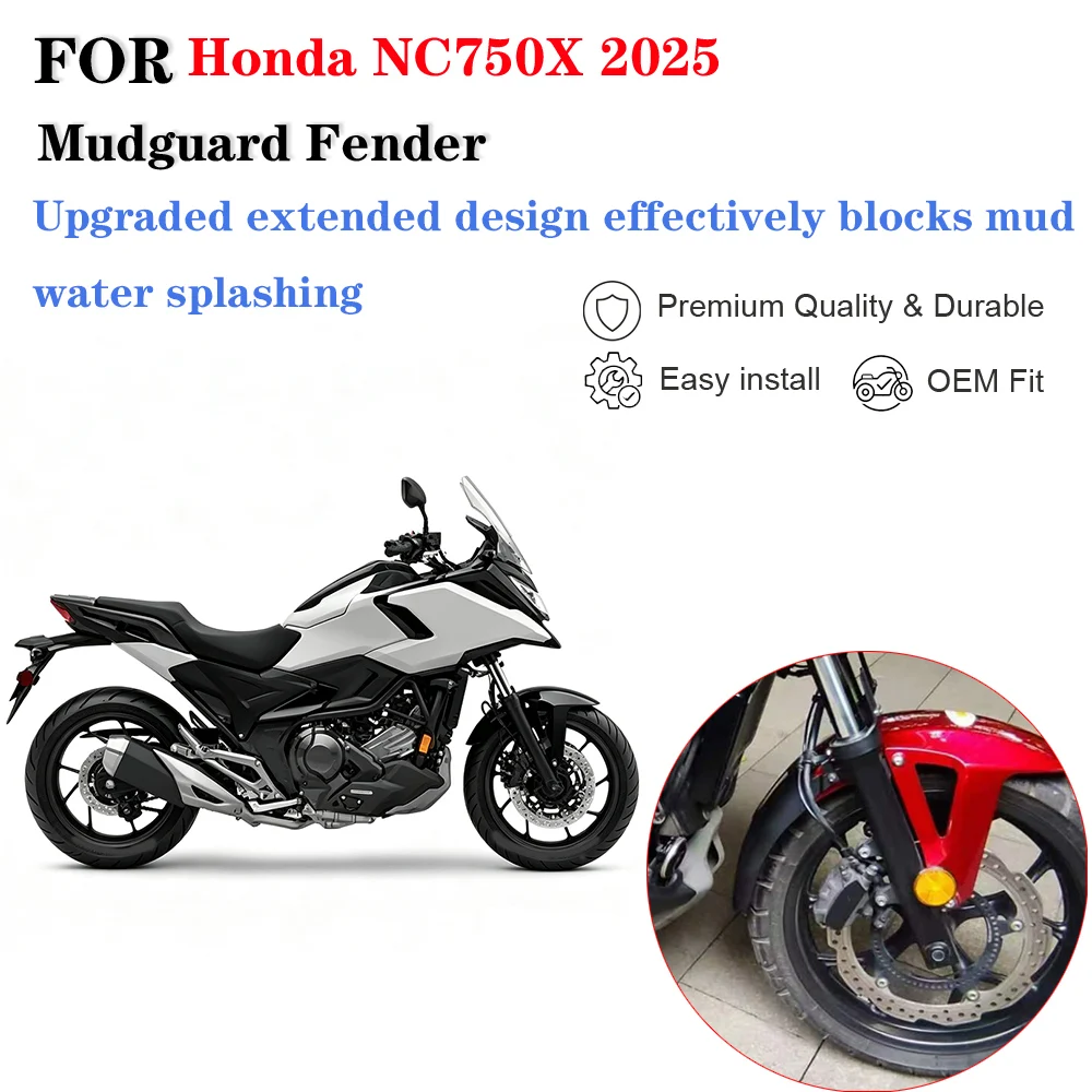 For Honda NC750X 2025 Motorcycle Extended Widened Front Rear Mudguard Fender Mud Flap Splash Guard Modification Accessories