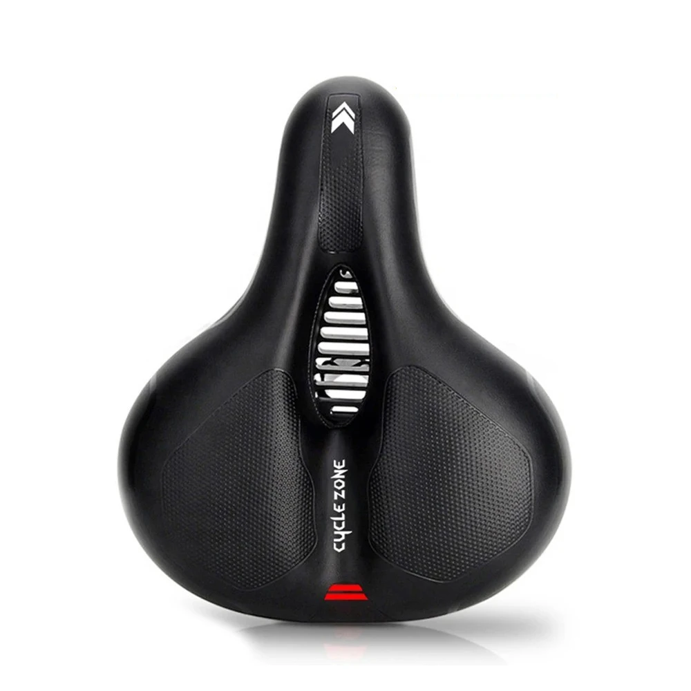 AliExpress cycle zone Hollow Bicycle Saddle Thick Sponge Shock Absorption Bike Seat with Reflective Strip Breathable PU Cushion for MTB Road Bike