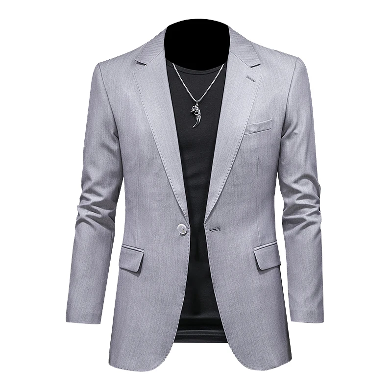 Casual Tailored Men's Suit 2025 New Style Fashionable Slim Fit Korean Version Single-breasted Jacket Popular Outerwear