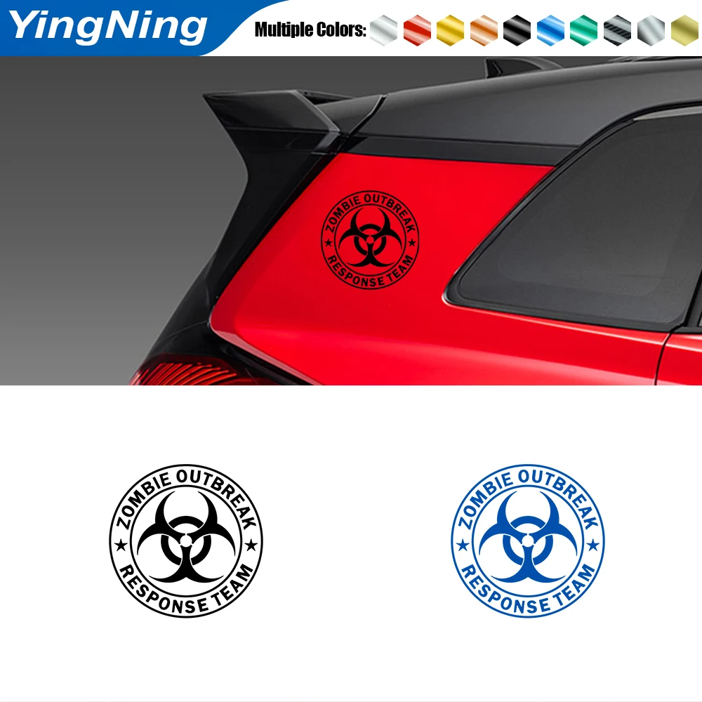 

Zombie Outbreak Warning Car Sticker Reflective DIY Pattern Automobiles Bumper Exterior Funny Decoration Vinyl Decals Accessories