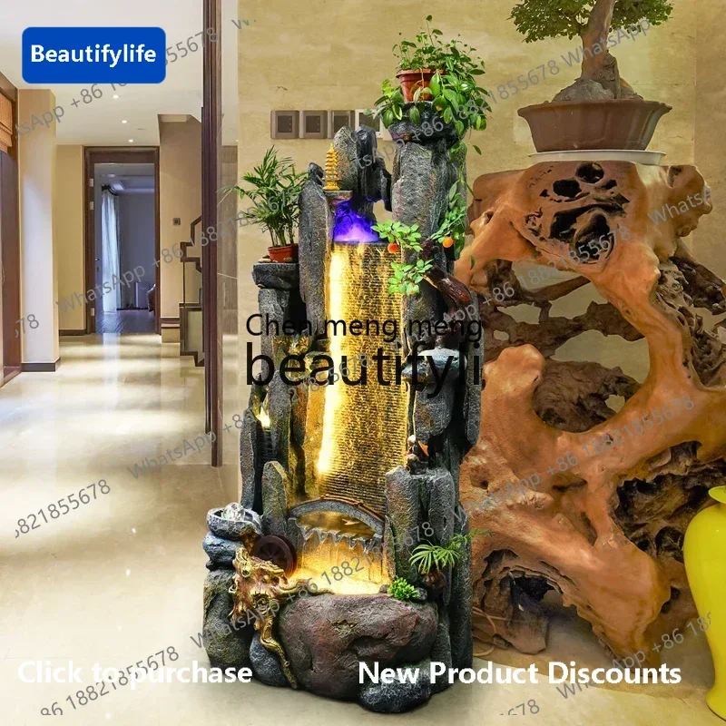

183ff Large rockery, flowing water fountain, living room indoor fish tank feng shui ball decorative ornament