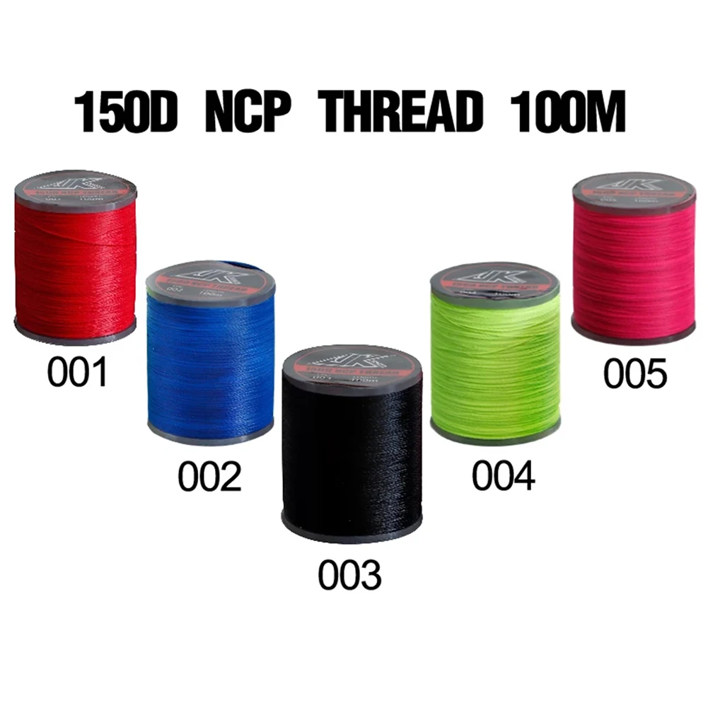 100M Fishing Rod Guide Winding Thread Fly Tying 150D Multicolor Hand-made Wire Ring Fasten Line DIY Accessory Fishing Tools