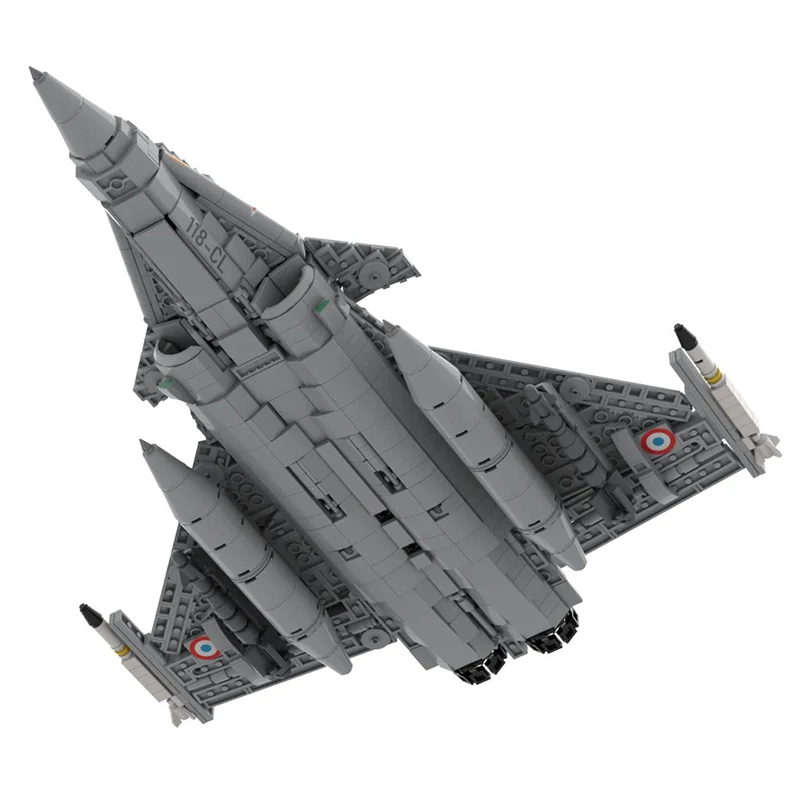 Classic Battle Aircraft Bricks Model Military RAFALE C Fighters Airplane Weapon MOC Building Blocks Assembly Toys Gifts For Kids