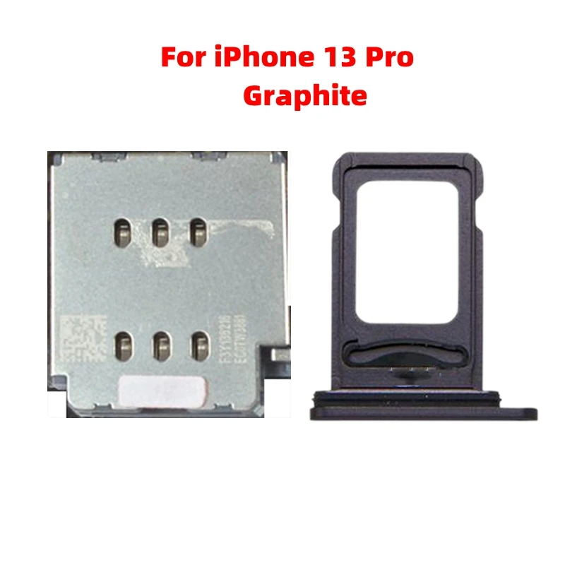 For iPhone 13 Pro 13Pro Max Dual Sim Card Tray + Sim Card Reader Connector Flex Cable  Smartphone Replacement Parts