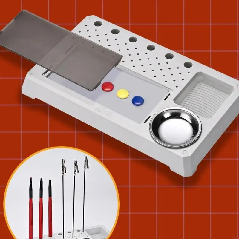 Hochwertige ABS- und Metall-Lackstation mit Feuchtigkeitsbox für Modellbegeisterte und DIY-Bastelprojekte A2UB – Detail 7
