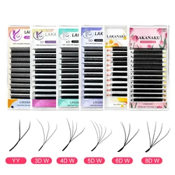 LAKANAKU Cilia W 6D Extension ciglia 3D W Shape W Style Shaped Lash 5D Wire per l'estensione delle ciglia