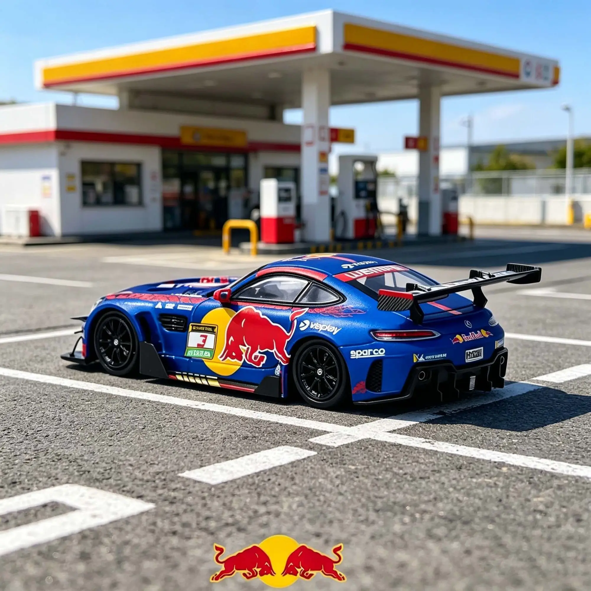 Rm Rhino 1:64 Mercedes-amg Gts Verstappen Red Bull Amg Dtm Alloy