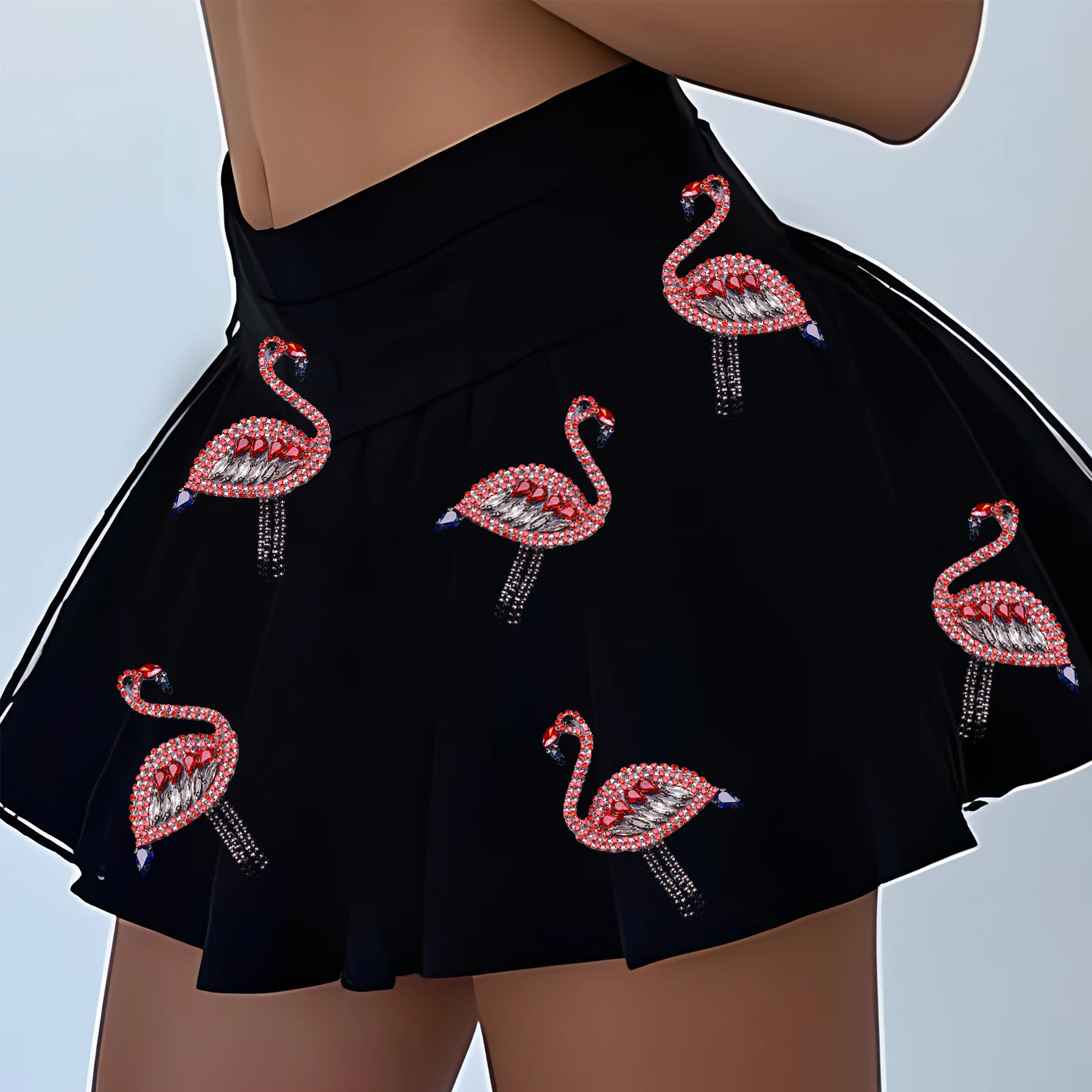 2PCS Swan Designs Rhinestone Patches,Beaded Jewelry DIY,Clothing, Shoes, Hats, Jeans and Handbags,Applique Accessories SP228