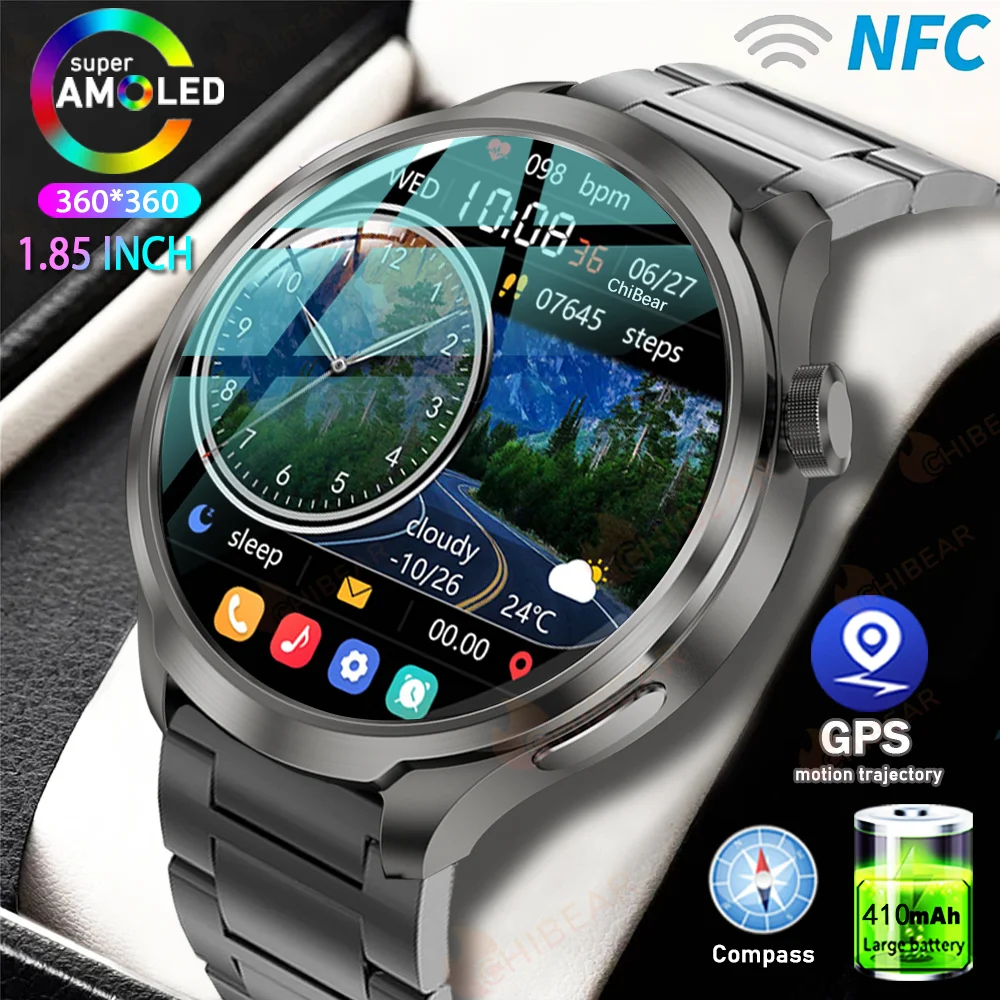 For Huawei Watch 4 PRO Smart Watch Men HD AMOLED HD Screen Bluetooth Call GPS NFC Heart rate Sports SmartWatch Man 2024 New