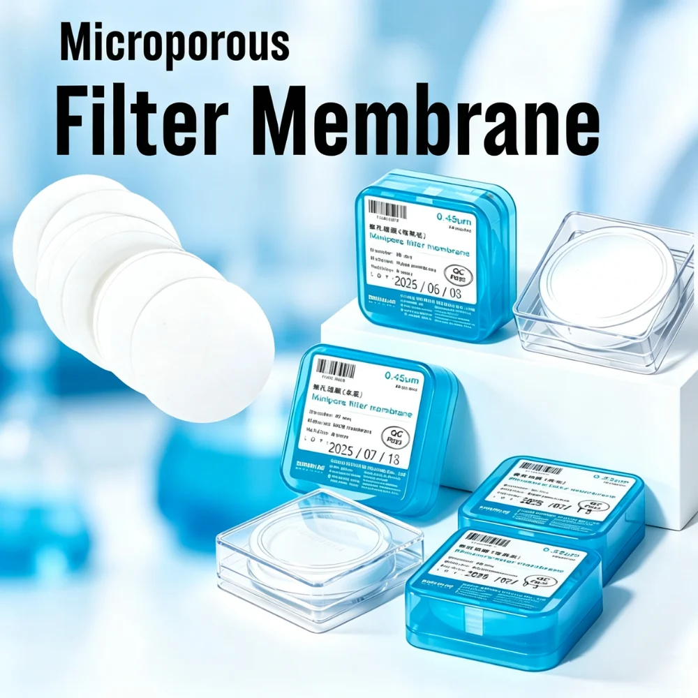 Microporous Membrane Filter for Laboratory Filtration Detection, 0.22 0.45μm 47mm 50mm, 50 Sheet/Pack
