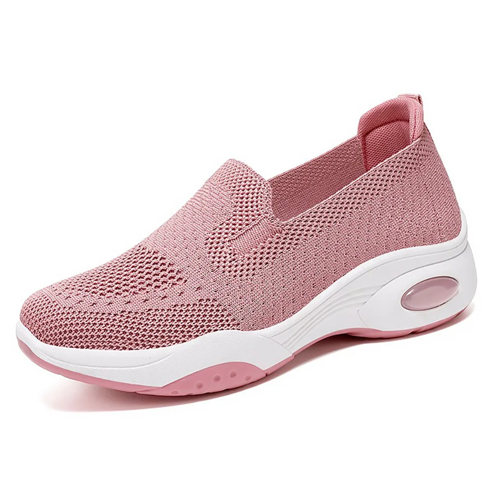 2024 New Mesh Knitted Women's Breathable ShoesCasual Soft Bottom Lightweight Mom's Shoes, Comfortable Walking, Nurse's Offic