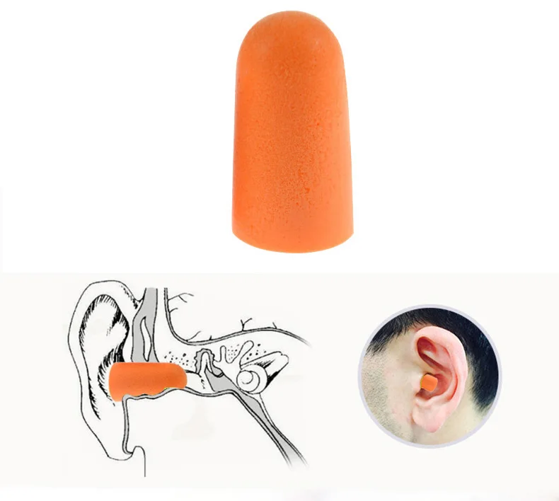 3M Earplugs Model 1100 2 Foam Earplugs Protection Noise Protection No Tear Dirt Resistant Flexible Work Study Rest Sleep1100