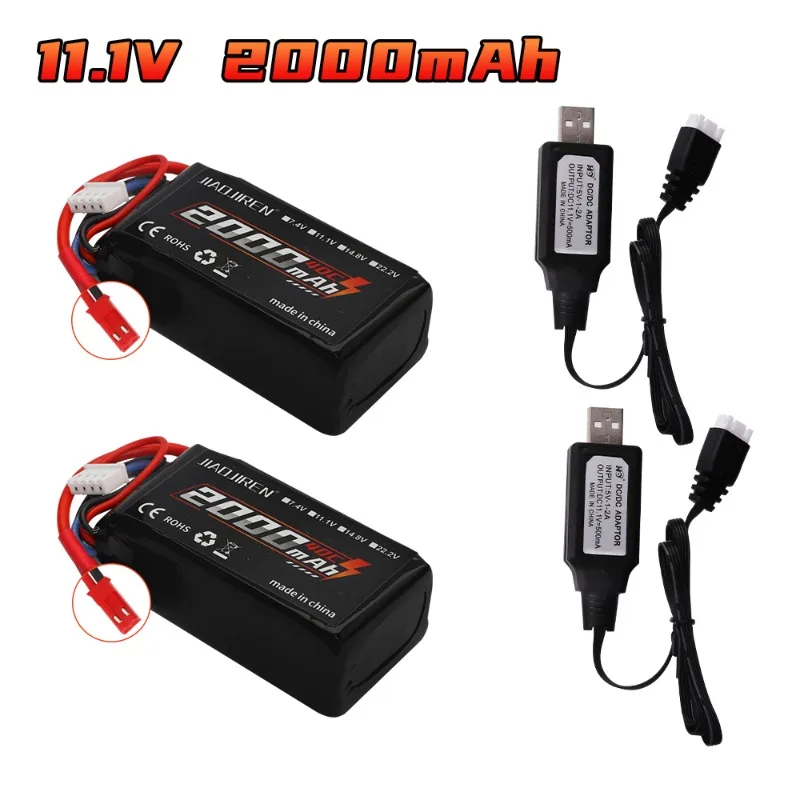 2000mAh 903462 Lipo Battery For 144001 12428 12423 FT009 RC Boat car speedboat Spare Parts 3S 11.1V Battery upgrade 2000mah