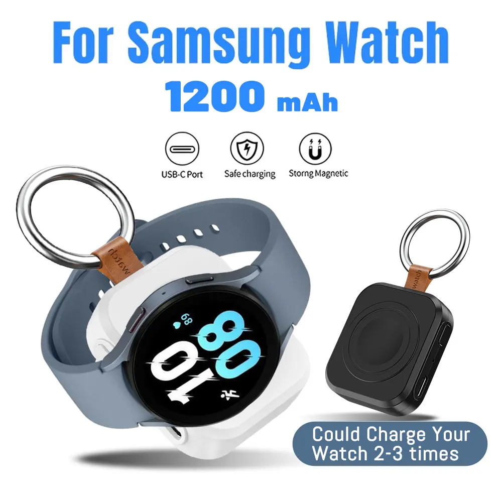 Magnetic Wireless Portable Watch Type C Fast Charger for Samsung Galaxy Watch 8/8 Classic/Ultra/5/4 Pro/4/3 Active Fast Charging