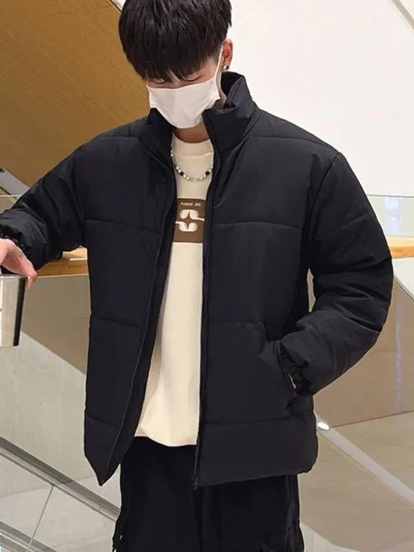 

Мужская хлопковая куртка 2025: Новинка, свободный крой, моющаяся, утепленная, простой дизайн, зимняя теплая куртка