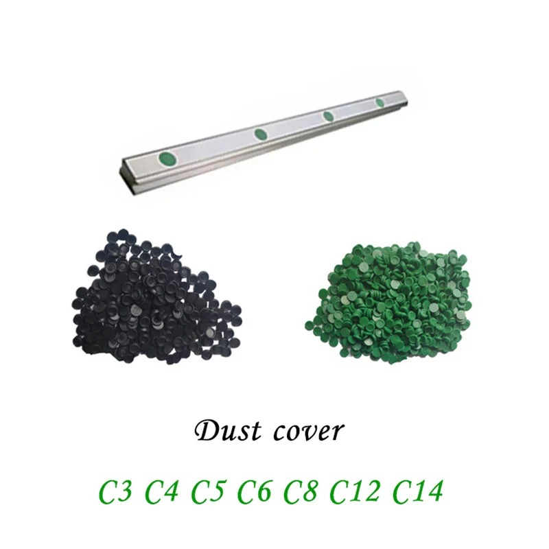 100pcs C3 C4 C5 C6 Nylon Plastic Dust Cover Green Caps Protecto For HGR15 HGR20/30 MGN9 MGN12 MGN15 Linear Rail Guides CNC Par