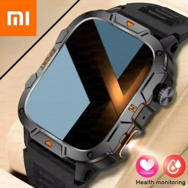 

Xiaomi Military 2026 Новые Смарт-часы для мужчин 1,96-дюймовый AMOLED-экран 5 АТМ Водонепроницаемый спортивный фитнес-трекер BT Call Smartwatch