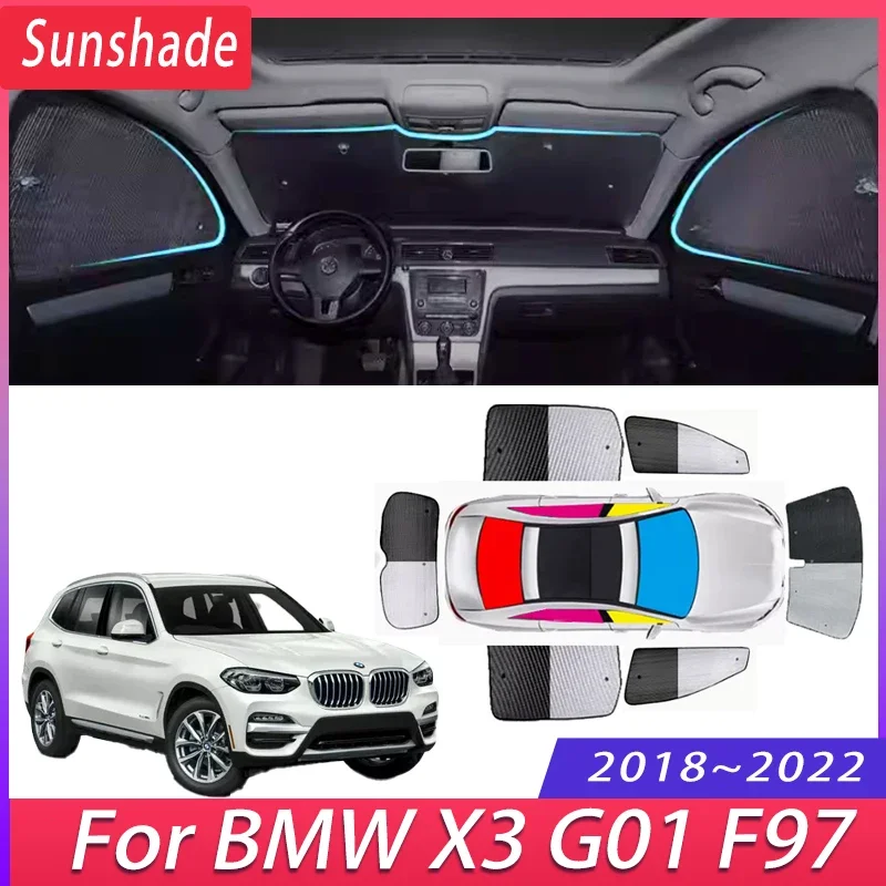 

Car Sunshade For BMW X3 G01 F97 2018~2022 2019 2020 2021 Heat Insulation Sun Protection Sunshade Windshield Visor Accessories