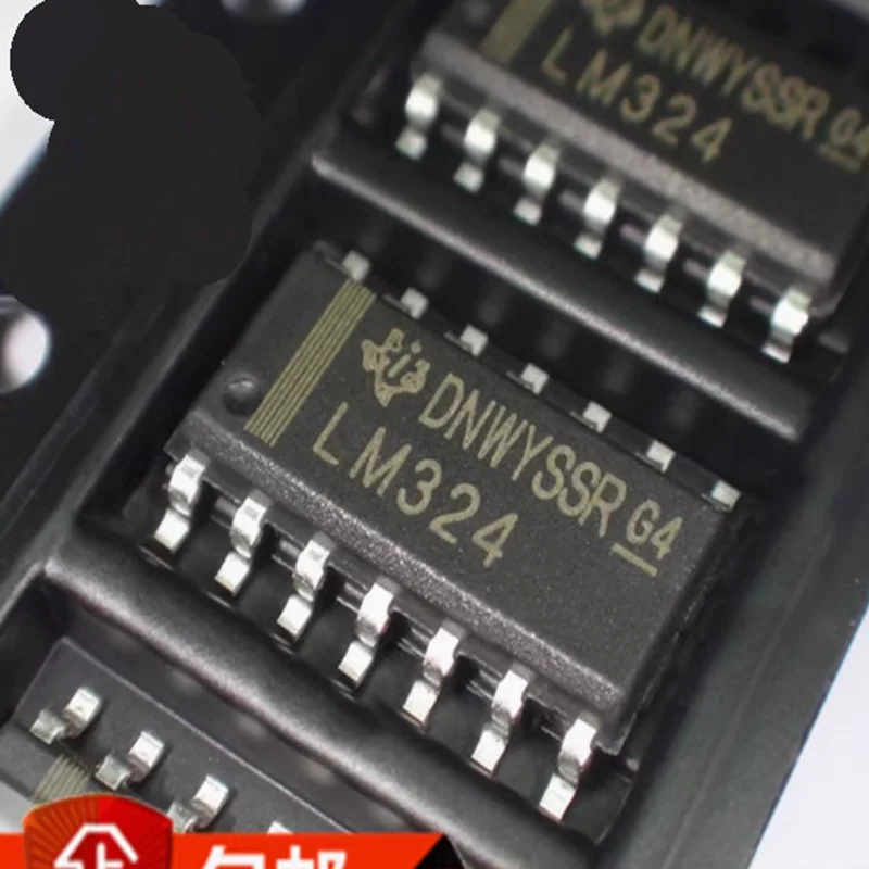 100PCS-500PCS  LM324DR SOP14 Operational amplifier: Quad channel 30V 1.2MHz  LM324DRG4