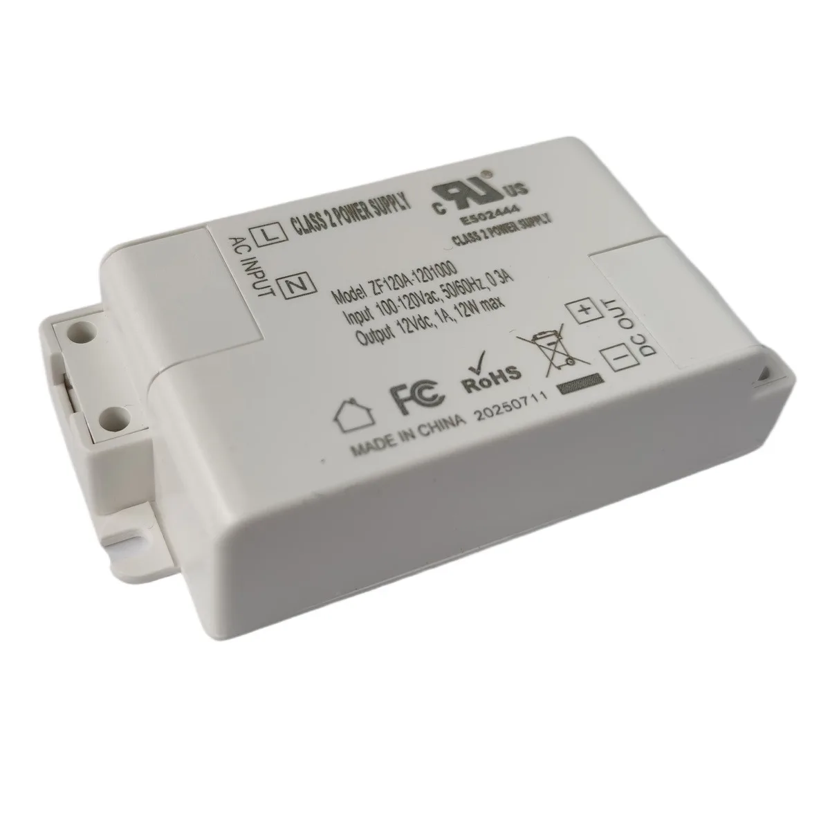 ZF120A-1201000 Class 2 Power Supply AC/DC Adapter LED Driver 12W Constant Voltage
