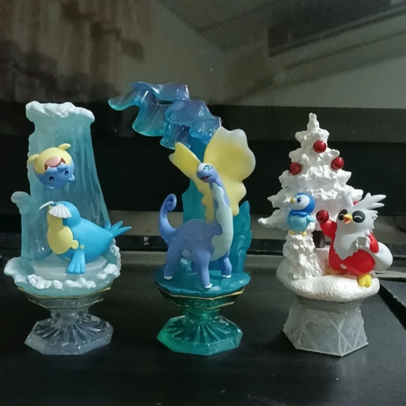 Re-Ment Authentic Pokemon Diamond Dust Collection Blind Box Ice Type Collectible Figures - Alolan Ninetales & Glaceon Desktop - view 6