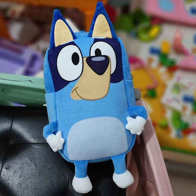 Cartoon Bluey Bingo Family Anime Figure Kindergarten Children Schoolbag Patrol Dog Backpack Kids Gifts